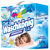 Пральний порошок Waschkonig Sensitiv для прання дитячої білизни 2 кг (4260353550782)
