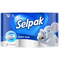 Туалетний папір Selpak 3 шари 12 рулонів (8690530204508)