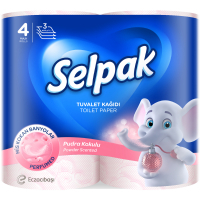 Туалетний папір Selpak Perfumed Пудра 3 шари 4 рулони (8690530065482)