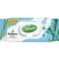 Вологі серветки Smile з екстрактом бамбука 120 шт. (4823071642650)