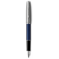 Ручка пір'яна Parker SONNET 17 Essentials Metal Blue Lacquer CT  FP F (83 711)