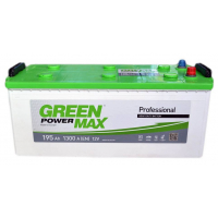 Акумулятор автомобільний GREEN POWER MAX 195Ah збоку (+/-) (000022378)