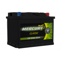 Акумулятор автомобільний MERCURY battery CLASSIC Plus 60Ah (P47295)