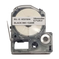 Стрічка для принтера етикеток UKRMARK RL-E-K5TBN-BK/CL, аналог LK5TBN. 18 мм х 9 м (CELK5TBN)