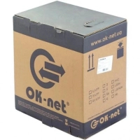 Кабель мережевий OK-Net U/UTP-cat.5, 2*2*0.50, зовнішній, +трос, 500м (КППт-ВП (100) 2х2х0,50 / 500)