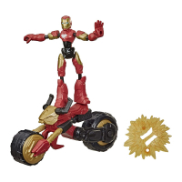 Фігурка для геймерів Hasbro Avengers Bend and flex 2 в 1 Залізна людина на мотоциклі (F0244)