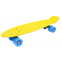 Скейтборд дитячий GO Travel жовта, блакитні колеса 56 cм (LS-P2206YBS)