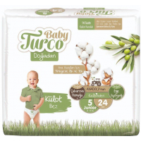 Підгузки Baby Turco Junior, Розмір 5 (12-25 кг) 24 шт (8682241200061)