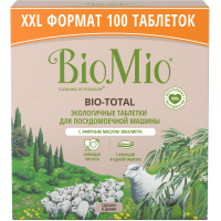 Таблетки для посудомийних машин BioMio Bio-Total 7 в 1 з олією евкаліпту 100 шт. (4603014015945)