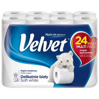 Туалетний папір Velvet Делікатний 3 шари 24 рулони 153 відриви (5901478999191)