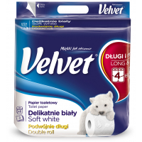 Туалетний папір Velvet Делікатний 3 шари 4 рулони 300 відривів (5901478999115)