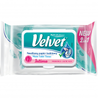 Туалетний папір Velvet Вологий / серветка для інтимної гігієни 2в1 42 аркуші (5901478006042)