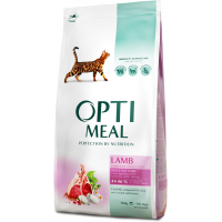 Сухий корм для кішок Optimeal для дорослих з чутливим травленням – ягня 10 кг (B1831101)