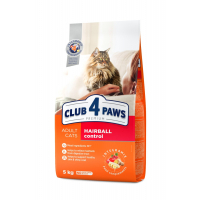 Сухий корм для кішок Club 4 Paws Преміум. З ефектом виведення шерсті з травної системи 5 кг (4820083909320)