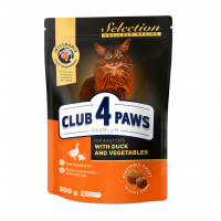 Сухий корм для кішок Club 4 Paws Преміум. З качкою та овочами 300 г (4820215365451)