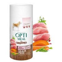 Сухий корм для собак Optimeal беззерновий для всіх порід - індичка й овочі 650 г (4820083905889)
