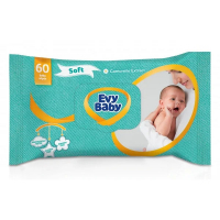 Дитячі вологі серветки Evy Baby Soft 60 шт (8690506404536)