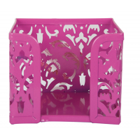 Підставка-куб для листів і паперів Buromax BAROCCO, металевий, рожевий (BM.6216-10)