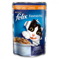 Вологий корм для кішок Purina Felix Fantastic в желе з індичкою 100 г (7613034441881)