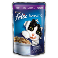 Вологий корм для кішок Purina Felix Fantastic в желе з ягням 100 г (7613035072602)