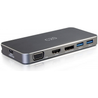 Порт-реплікатор C2G USB-C HDMI, DP, VGA, USB, Power Delivery up to 65W (CG84439)