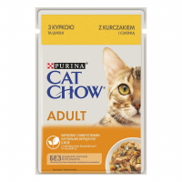 Вологий корм для кішок Purina Cat Chow Adult з куркою і кабачками 5х85г (7613036938501)