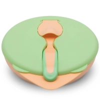 Набір дитячого посуду Baboo тарілочка глибока з кришкою та ложечкою зелена (90423)