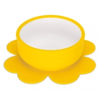 Набір дитячого посуду Baboo тарілочка силіконова глибока 6+ міс жовта (90426)