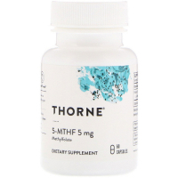 Вітамін Thorne Research Фолат, 5-МТГФ, 5-MTHF, 5 мг, 60 капсул (THR-13201)