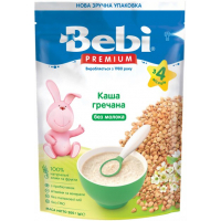Дитяча каша Bebi Premium безмолочна +4 міс. Гречана 200 г (8606019654429)
