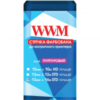 Стрічка до принтерів 13мм х 16м STD Purple ring WWM (R13.16SP)