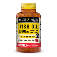 Жирні кислоти Mason Natural Риб'ячий жир і Омега 3 1000/600мг, Fish Oil & Omega 3, 30 ге (MAV14638)