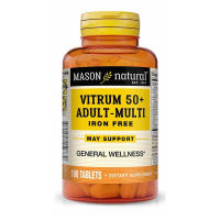 Мультивітамін Mason Natural Мультивітаміни для дорослих 50+, без заліза, Vitrum 50+ Adul (MAV15977)