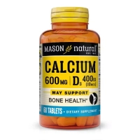 Мінерали Mason Natural Кальцій 600 мг+вітамін D3, Calcium 600 mg Plus Vitamin D3, 6 (311845088956)