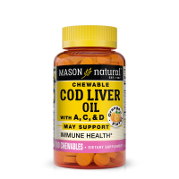 Жирні кислоти Mason Natural Риб'ячий жир з печінки тріски з вітамінами, смак апельсин (MAV-13631)