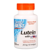 Амінокислота Doctor's Best Лютеїн, Lutein with Lutemax 20 мг, 60 желатинових капсул (DRB00369)