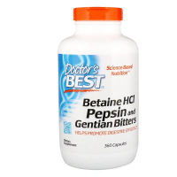 Вітамінно-мінеральний комплекс Doctor's Best Бетаїн HCL та Пепсин, Betaine HCL & Pepsin, 360 капсул (DRB-00315)