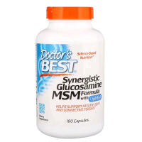 Вітамінно-мінеральний комплекс Doctor's Best Синергічний Глюкозамін МСМ-Формула, OptiMSM, 180 капсул (DRB-00070)
