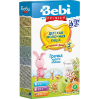 Дитяча каша Bebi Premium молочна гречана курага-яблуко з 5 міс. 200 г (3838471019996)