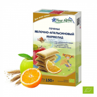 Дитяче печиво Fleur Alpine органічне яблучно-апельсиновий мармелад 150 г (5412916941394)