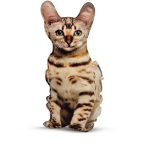М'яка іграшка Surpriziki Бенгальска кішка, реалістична іграшка-подушка (6615206)