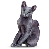 М'яка іграшка Surpriziki Російська блакитна кішка, реалістична іграшка-подушка (6615214)