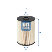 Фільтр паливний UFI 26.021.00