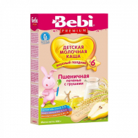 Дитяча каша Bebi Premium молочна Печиво з грушами +6 міс. 200 г (3838471018906)