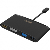Концентратор ST-Lab USB 3.1 Type-C to HDMI 4K + DVI + VGA + 2хUSB3.0 + Gigabit R (U-2200)