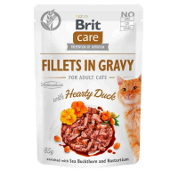 Вологий корм для кішок Brit Care Cat pouch 85 г (філе качки у соусі) (8595602540518)