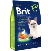 Сухий корм для кішок Brit Premium by Nature Cat Sterilized Salmon 8 кг (8595602553259)