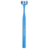 Зубна щітка Dr. Barman's Superbrush Compact Тристороння М'яка Блакитна (7032572876328-blue)