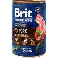 Консерви для собак Brit Premium by Nature свинина зі свинячою трахеєю 400 г (8595602538645)