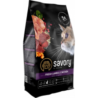 Сухий корм для кішок Savory Adult Cat Steril Fresh Lamb and Chicken 400 г (4820232630105)